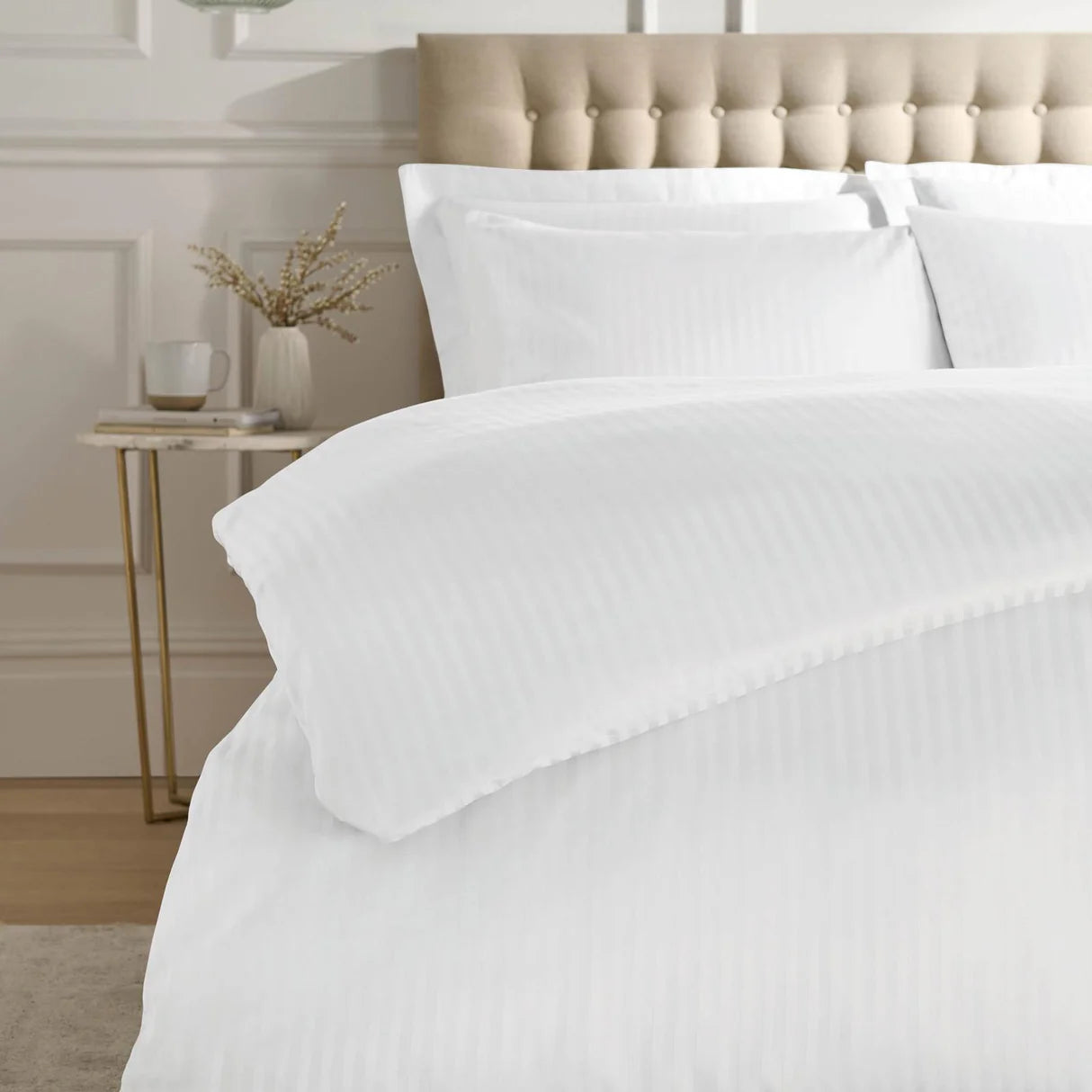 Duvet Cover White Stripe