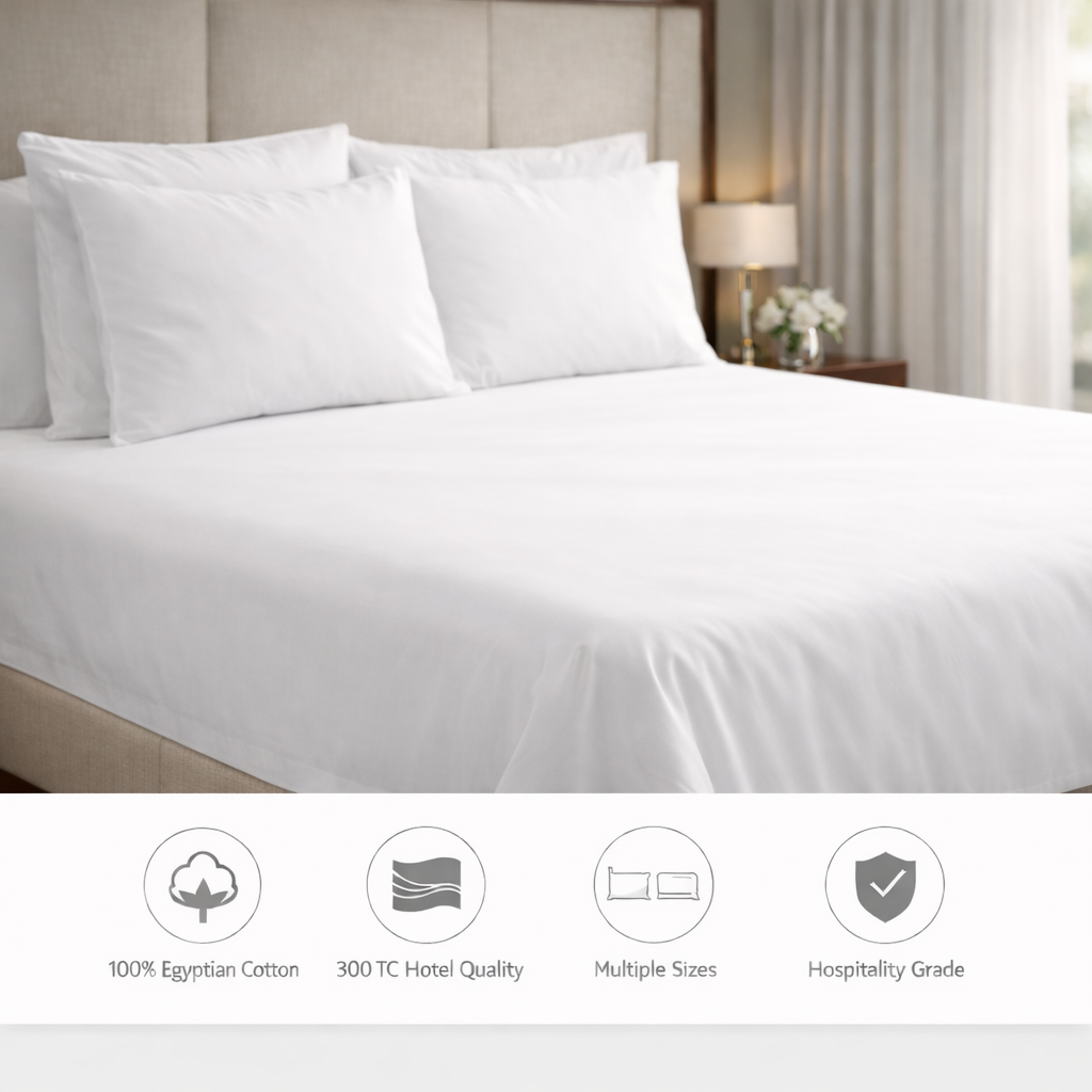 Flat Bed Sheet White Plain