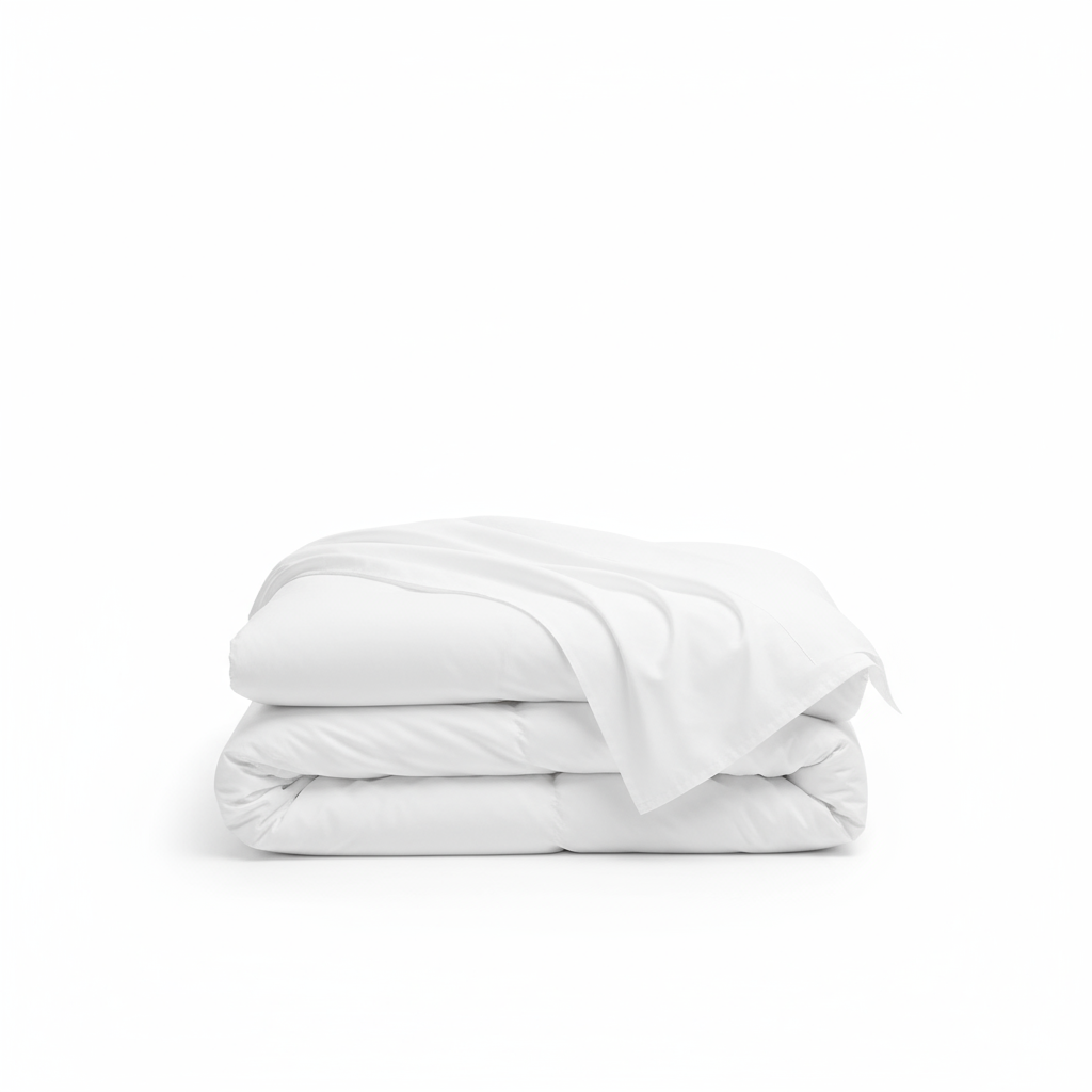 Plain White Egyptian Cotton Duvet Cover - Professional Product Photo