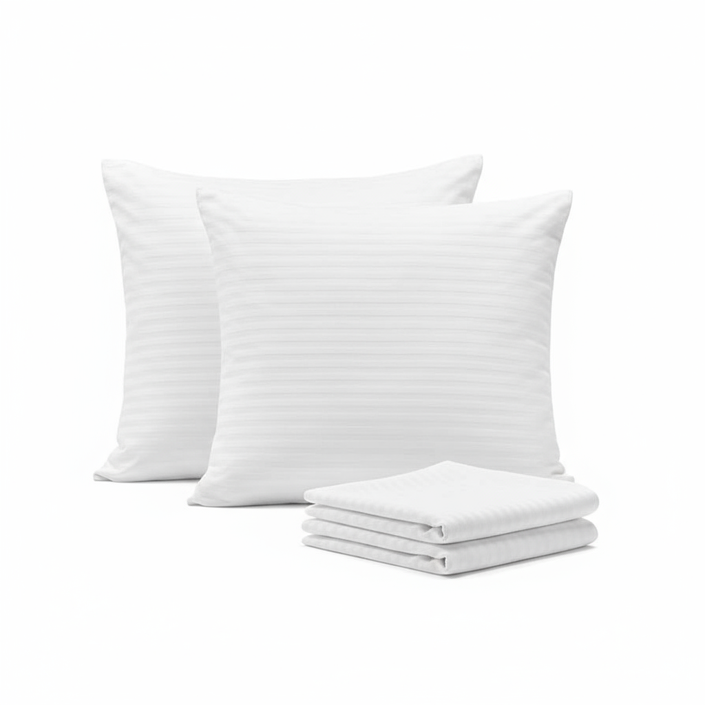 White Egyptian Cotton Pillow Case - Professional Product Photo