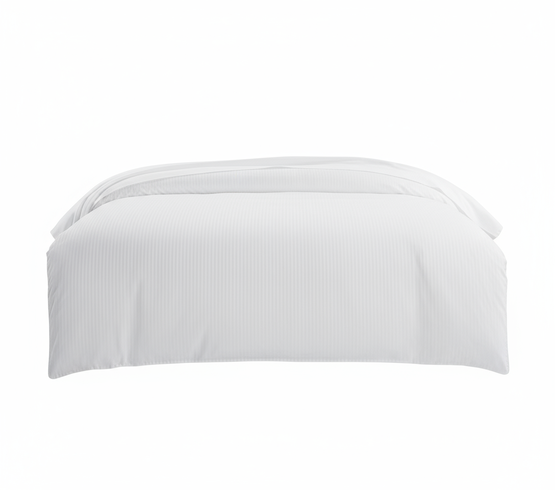 White Stripe Egyptian Cotton Duvet Cover - Professional Product Photo