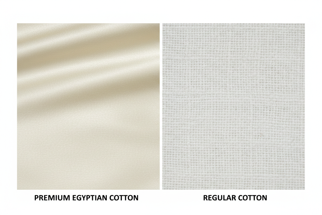 Egyptian cotton vs regular cotton comparison showing quality differences for hotel linen in Kenya