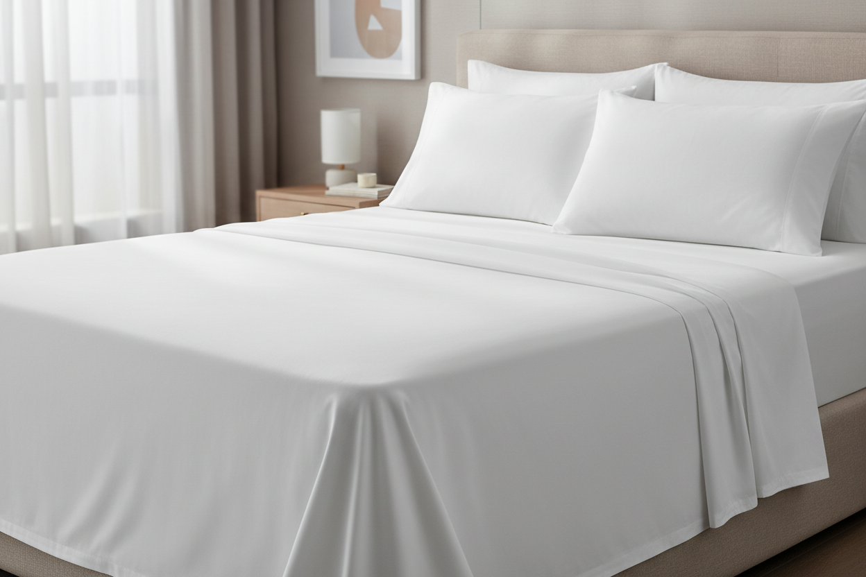 Premium hotel bed linen Kenya – Egyptian cotton white sheets, duvet covers, pillowcases and mattress protectors for hotels, safari lodges, Airbnb and guesthouses – StyHosp luxury hospitality bedding