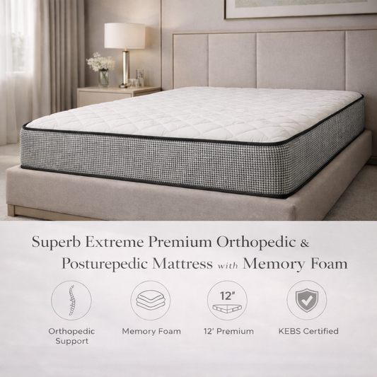 StyHosp Memory Foam 12" Orthopedic Hotel Mattress