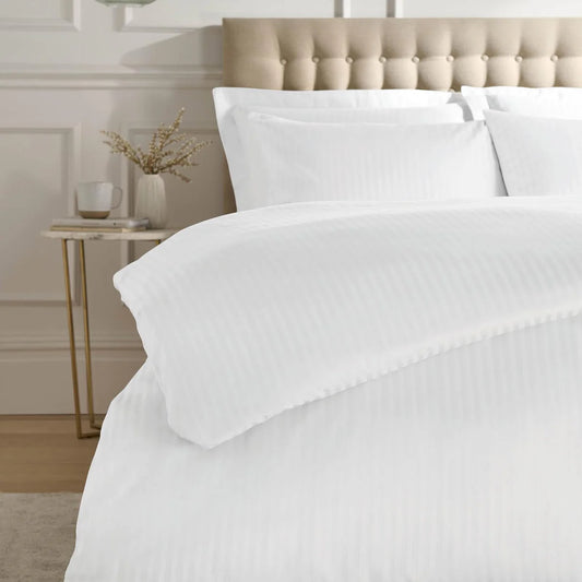 Duvet Cover White Stripe