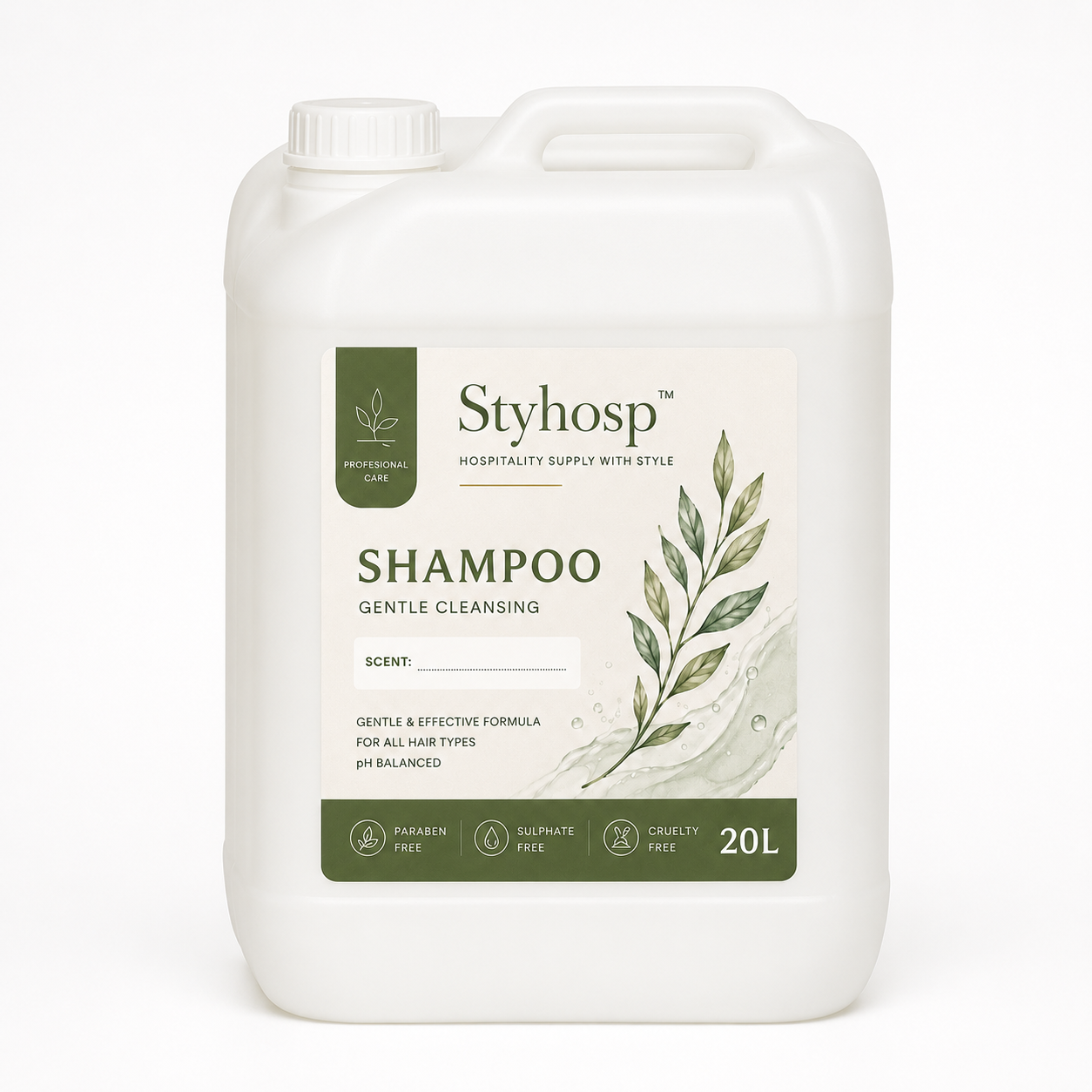 StyHosp 20L Shampoo Hair Care Bulk Refill – Paraben Free, Sulphate Free, pH Balanced, For All Hair Types, Hotels & Airbnb Kenya