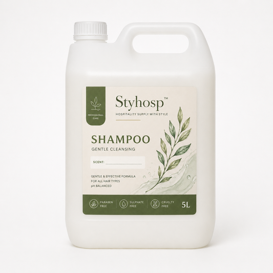 Styhosp 5L Shampoo Gentle Cleansing Refill – Paraben Free, Sulphate Free, Cruelty Free, pH Balanced, For All Hair Types