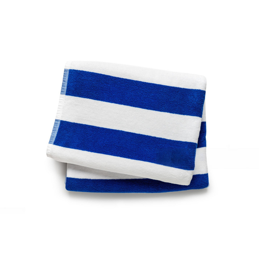 Pool Towel Blue/White Stripe 650GSM