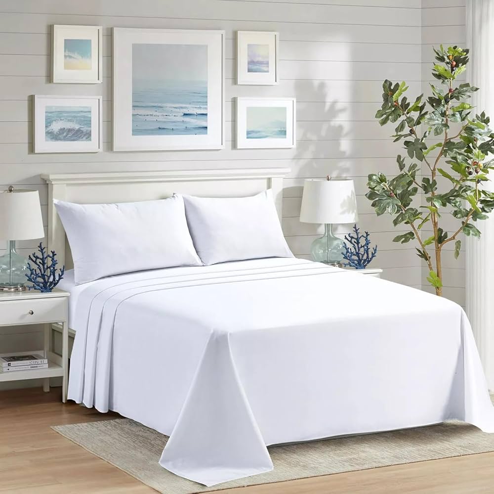 Flat Bed Sheet White Plain