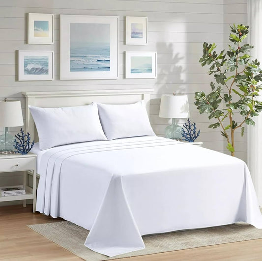 Flat Bed Sheet White Plain